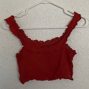Rusty orange crop top